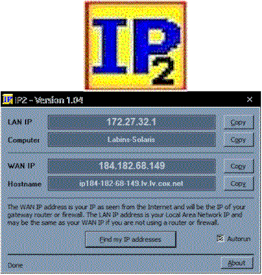 Display IP addresses 